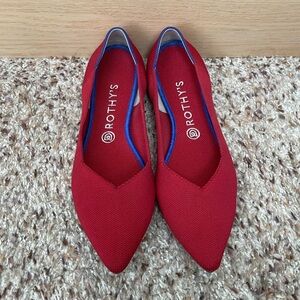 Rothy’s “The Point” in Lollipop Red Wm’s sz 11